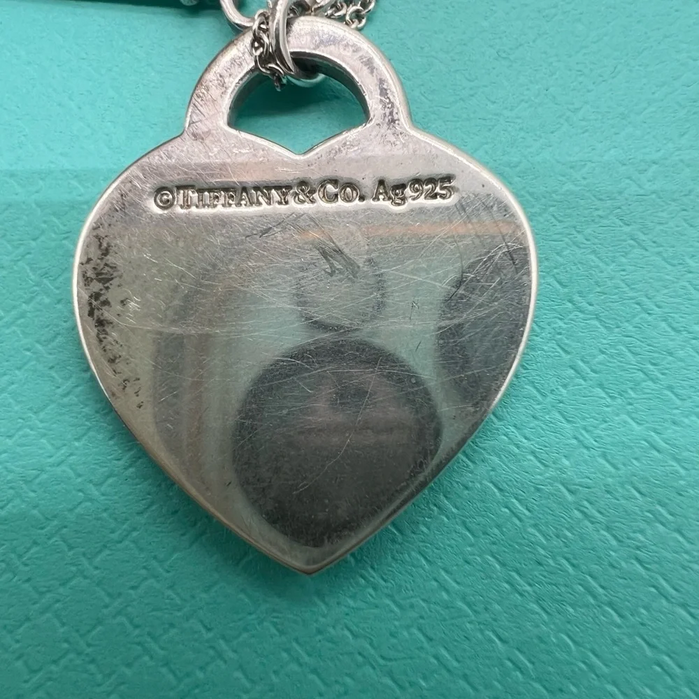 🔴DEAL OF THE MONTH🔴2 Authentic TIFFANY &Co Silver Heart Pendents Necklaces🔴 - Picture 6 of 14
